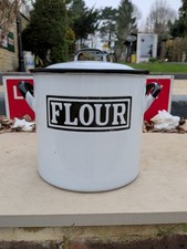 Vintage Enamel Flour Bin Storage Container Antique/ Vintage for Kitchen.