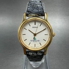 Seiko Watch Women 23mm White Dial Gold Tone Round 2P21-0A9A New Battery Vintage