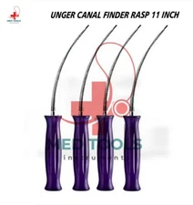 Unger Canal Finder Rasp 11 inch Curved Phenolic Handle Surgical instrument
