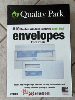 #10 Double Window Security Redi-Seal Envelopes