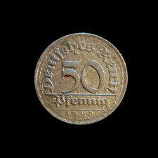 50 Pfennig Deutsches Reich 1920 E Weimarer Republik sehr schön erhalten