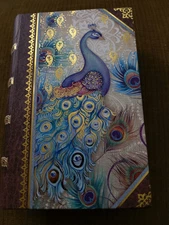 Punch Studio PEACOCK Faux Book Keepsake Box 6.5" x 4.5" x 1.5"
