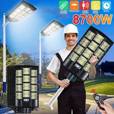 8700W Commercial Solar Street Lights LED Outdoor Dusk to Dawn Super Bright Lamp