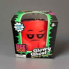 2025 Schylling NeeDoh Glowy Ghost Glow-in-the-Dark Squishy Toy Red Brand New