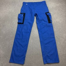 VINTAGE French Trousers Adult 34x32 Blue Workwear Chore Canvas Utility Mens
