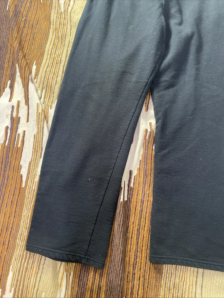 Vtg Jerzees Sweatpants Mens Medium Black Blank Jogger 2 Pockets Drawstring - Image 4 of 4