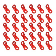 30 PCS Aluminum Alloy Tent Rope Tensioner Dual Holes Guyline Cord Camping Sup...