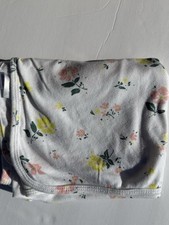 Carter's Baby Blanket Floral Flowers Cotton Jersey Knit receiving Blanket