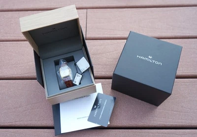 Hamilton American Classic Boulton Quartz Brown Leather Band Mens Watch H13431553 - Image 1 of 4