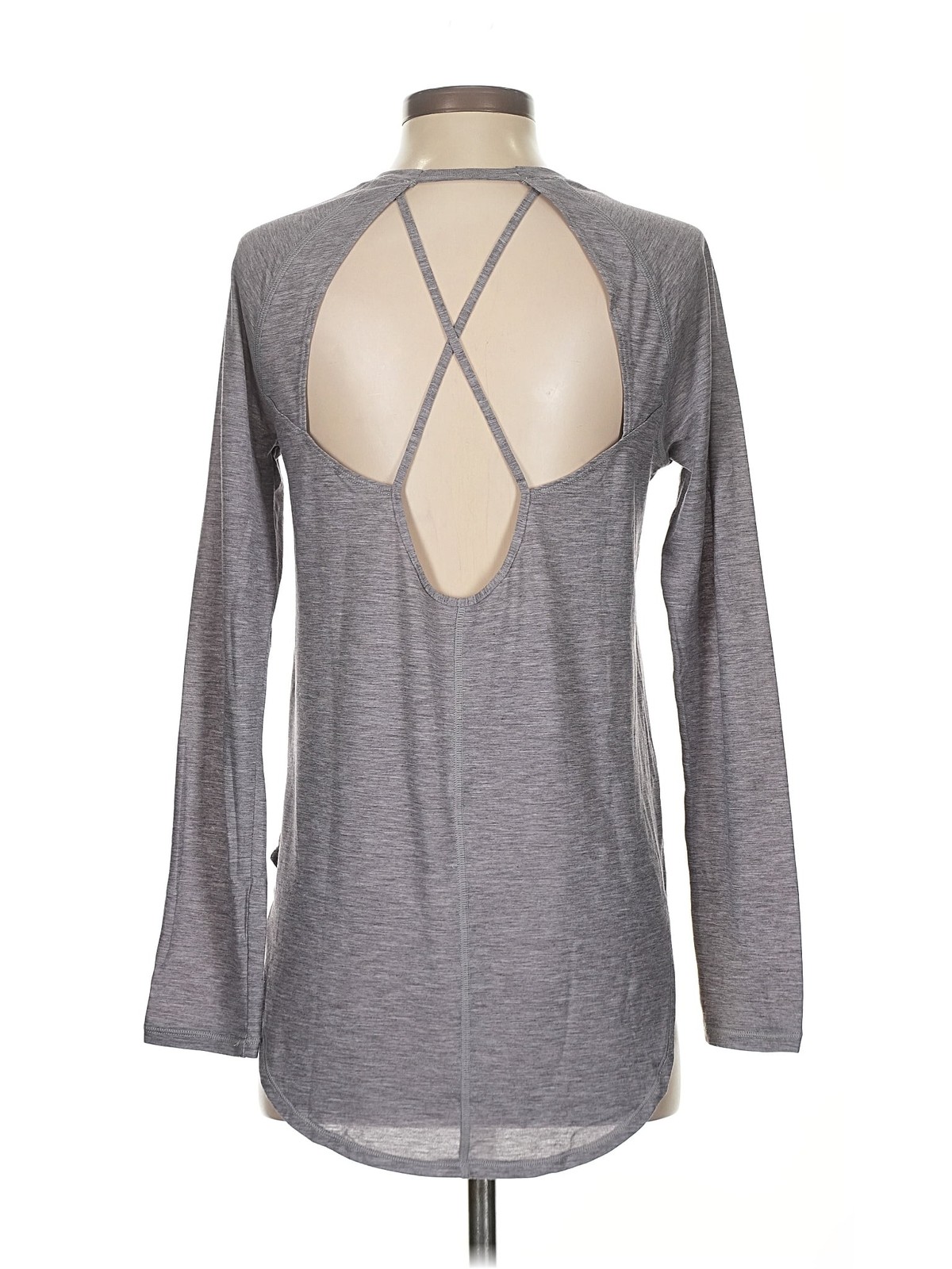 Under Armour Women Gray 3/4 Sleeve T-Shirt S thumbnail 2