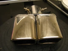 Dual Square Chrome Exhaust Pipe Extension Tip Unknown Maker Model