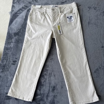 Code Bleu Chelsea Capri Beige Women's Size 4 Classic Rise All Day Flex  NWT OAT