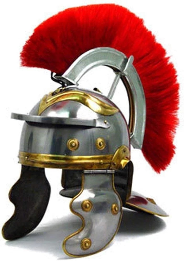 Roman Officer Centurion Historical Helmet Armor 18g Steel Roman Helmet Rustic