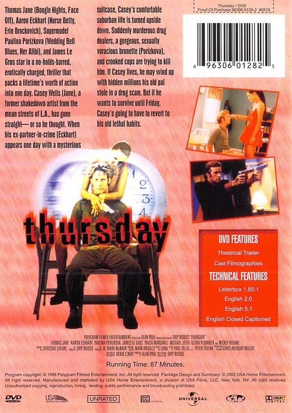 THURSDAY (DVD, 1998) - NEW DVD - Image 2 of 2