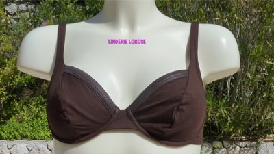 Haut De Maillot De Bain RASUREL Push-Up Nausicaa - Taille 4B / FR95B / INT80B - Marron - Neuf Étiqueté