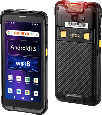 2024 Android 13 Rugged Barcode Scanner, 5.5'' Screen, Wi-Fi 6, 4G LTE, NFC