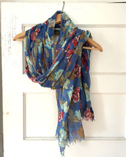 Blue and pink floral scarf cottagecore romantic