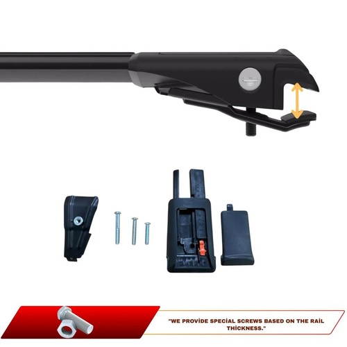 Barras transversales de techo de aluminio para Subaru Forester SH 2008-2013 portaequipajes NEGRO 2 piezas - Imagen 11 de 15