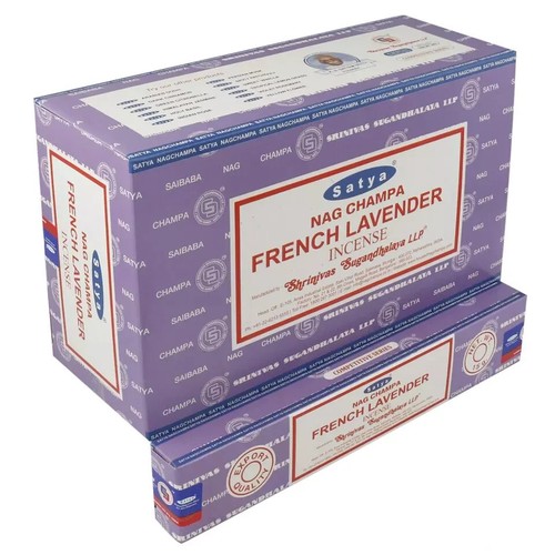 Satya French LavenderAgarbatti Incense Sticks 15 Grams x 12 Packs 180gm in a box - Picture 4 of 5