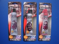 3 Rubies Zombie Liquid Latex Blood Grey 1 fl oz w/ Applicator Halloween Makeup