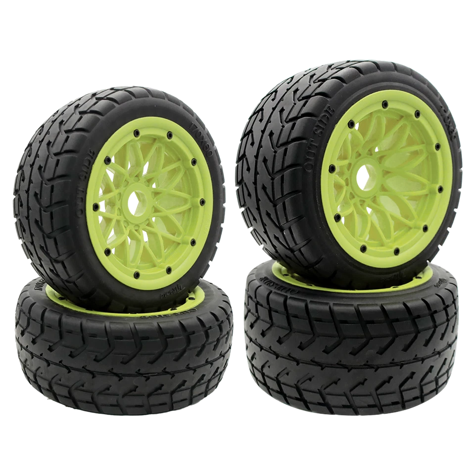 4er-Set Straßenradreifen Mit Nylonfelgen Passt für 1/5 HPI Rovan KM Baja 5B SS - Bild 3 von 4