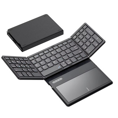 Compact Wireless Bluetooth Keyboard with Touchpad for Tablets and Phones