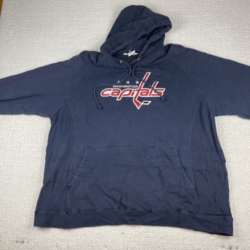 Vintage Washington Capitals Blue Embroidered Logo Pullover Hoodie Men’s 2XL - Bild 12 von 24