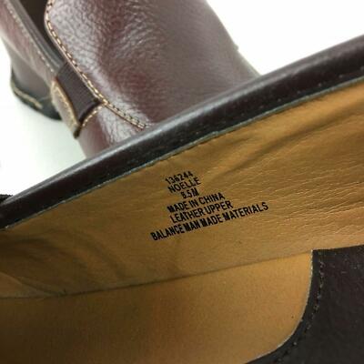 はー Bjorndal Noelle Brown Bicycle Toe Slip On Heel Loafers Womens 8.5