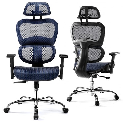 Ergonomic High Back Office Chair - High Office Chair with Headrest, Lumbar Su...