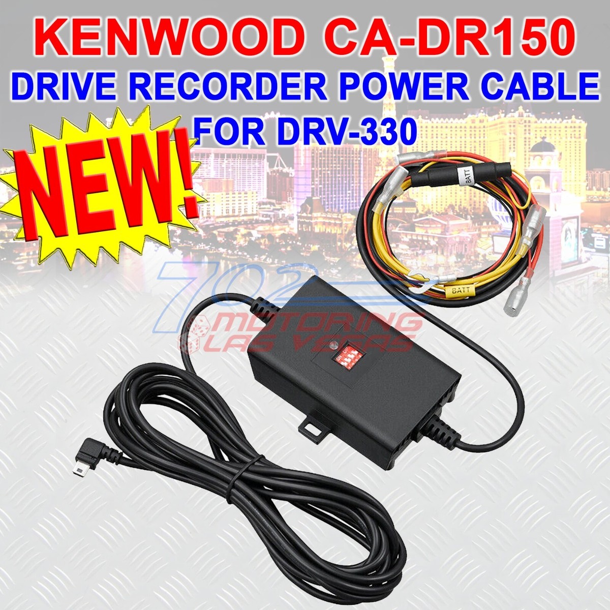 KENWOOD CA-DR150 DRIVE RECORDER HARDWIRED POWER CABLE FOR DRV-330