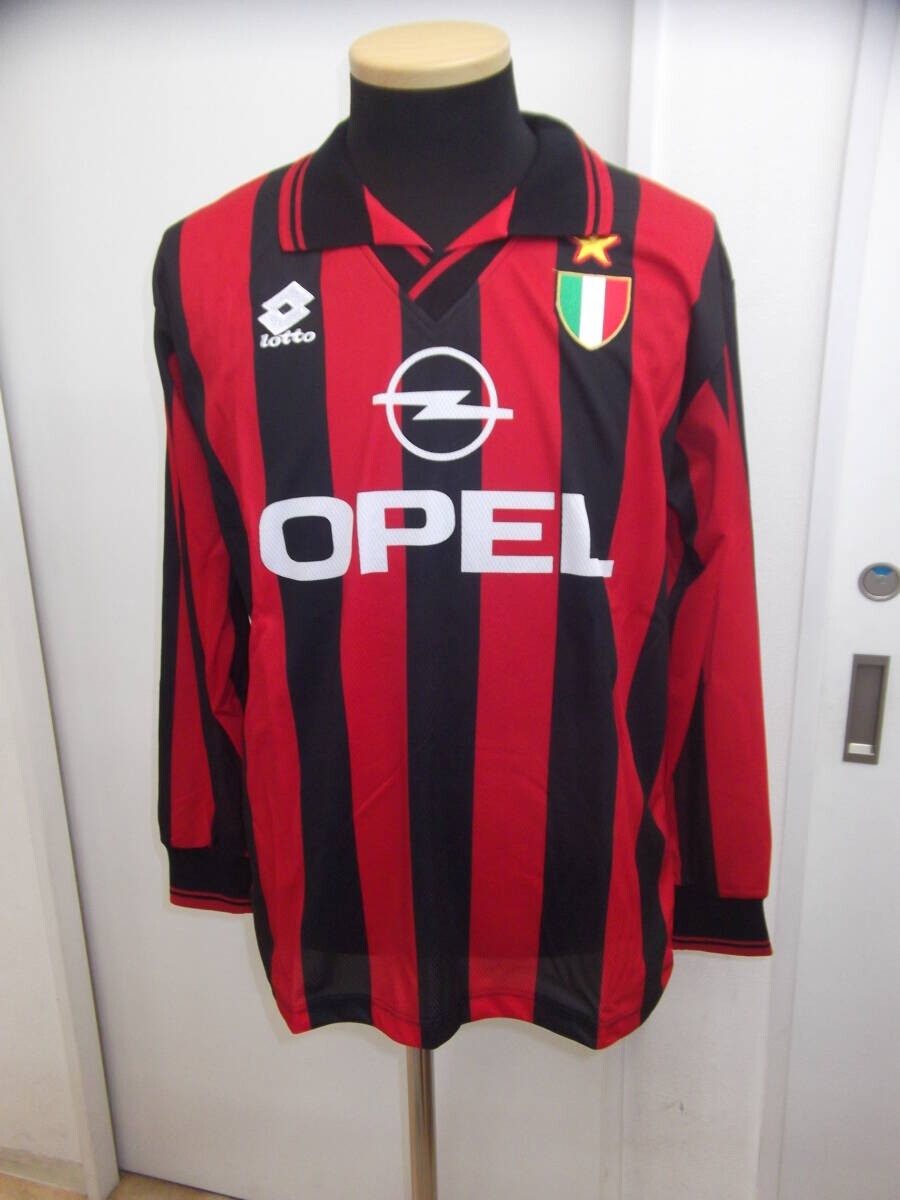 ウェア AC MILAN #18 BAGGIO MINT Baggio 18 XL AC Milan 1995 Football Shirt Maglia Calcio