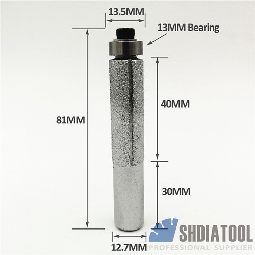 1pc Vacuum Brazed Diamond Router Bits With 1/2" Shank For Stone Marble Cutter v - Picture 14 of 43