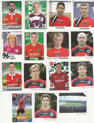 42 x Hannover 96  Panini, Topps Sammelbilder verschiedene Jahre