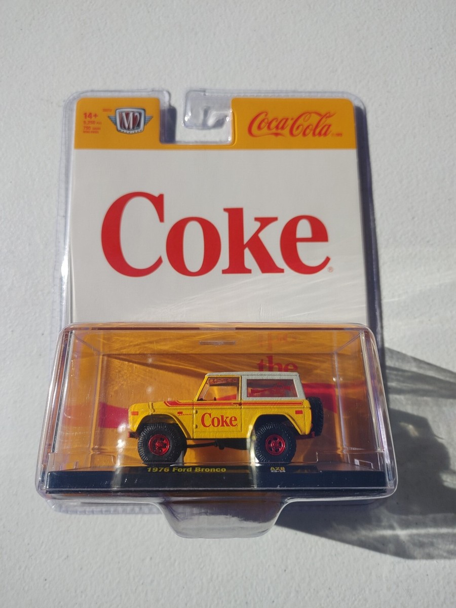 M2 Machines Coca Cola 52500-A28 1976 Ford Bronco Yellow Coke CHASE