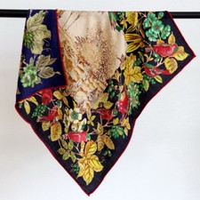 70 Cashmere 30 Silk Wrap Shawl Square Vine Flower Bird Shawl 65 65cm