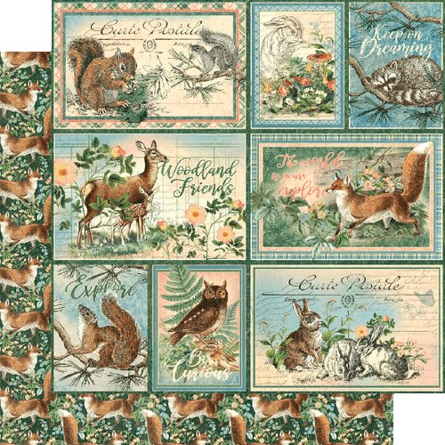 NEU Grafik 45 8" x 8" Papier Block Woodland Friends - Bild 7 von 7