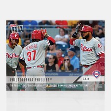 2018 PHILADELPHIA PHILLIES LONGEST 9-INNING GAME NL HISTORY TOPPS NOW CARD #422
