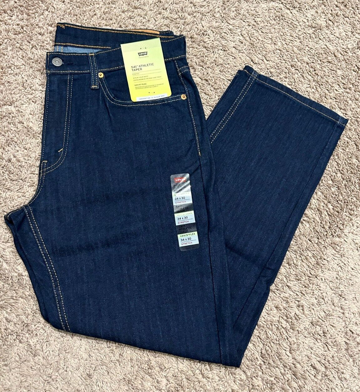 Blue W\flex Stretch 34x30 Nwt Rt$69.50 1075 B12