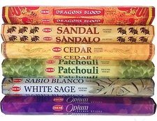 HEM Incense Sticks Best Sellers 6 Boxes X 20 Grams, Total 120 Gm