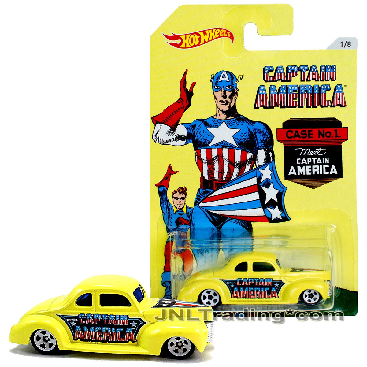 Year 2015 Hot Wheels Captain America 1:64 Die Cast Car Set 1/8