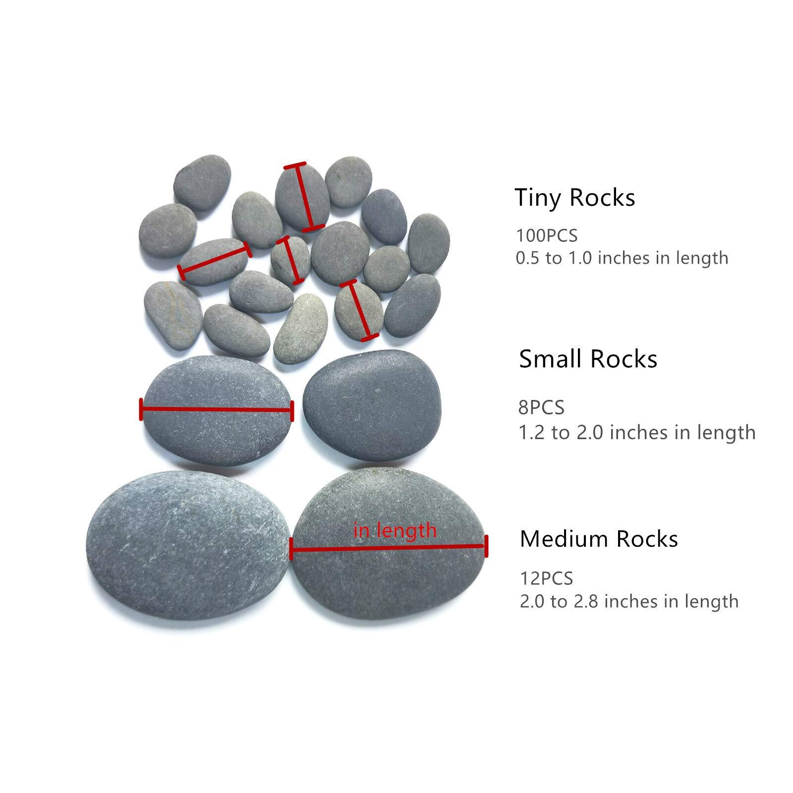 120PCS Smooth Painting Rocks DIY Arts & Crafts Kindness Rocks for ...