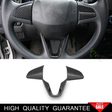 For Honda Fit/Jazz 2014-2020 Carbon Fiber Steering Wheel Button Cover Trim 3PCS