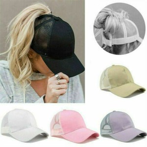 baseball cap with grey ponytail attached