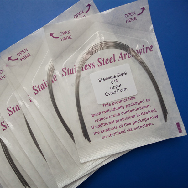 10 pack Dental Orthodontic Arch Wires Round Stainless Steel Ovoid Form