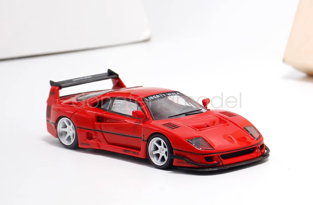 Top Art 1:64 Scale Red F40 LBWK Racing Sports Diecast Metal
