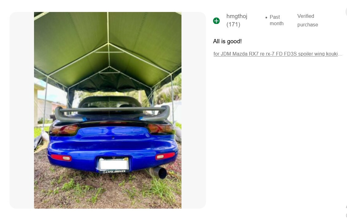 for JDM Mazda RX7 re rx-7 FD FD3S spoiler wing kouki 99' spec | eBay
