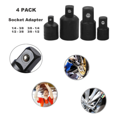 1Set 3/8'' to 1/4'' 1/2 Inch Drive Socket Adapter Reducer Ratchet Air Impact Set