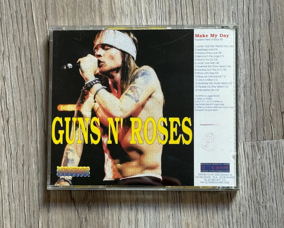 GUNS N' ROSES - CD LIVE IN PASADENA '88 - MAKE MY DAY - MEGA RARE VG SOUND OOP - Immagine 3 di 4