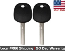 2x New Replacement Transponder Key For Select Lexus Chip 4D68 Short Blade
