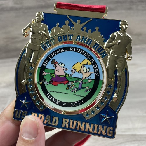 U.S. Road Running Finisher Medal June 2014 Get Out And Run - Picture 4 of 7